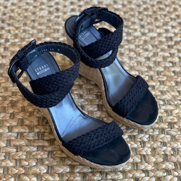 Stuart Weitzman Alex Espadrille Wedge Sandal Sz 10